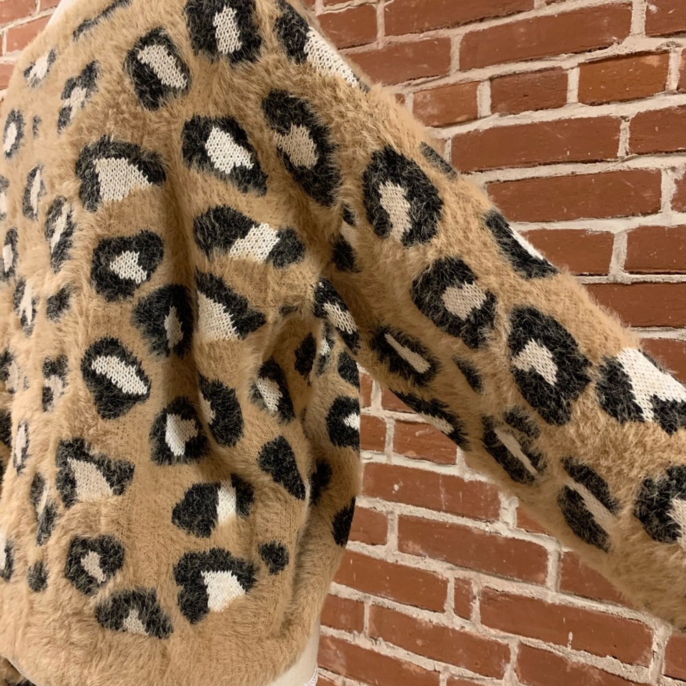 Express cheetah print sweater - Picture 3 of 4